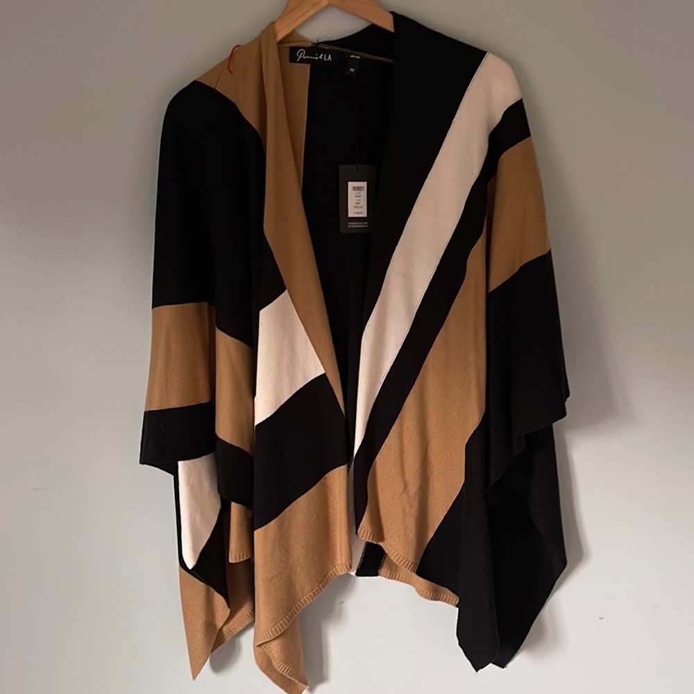 Parrish La Color Block Poncho Wrap By Rachel Zoe … - image 1